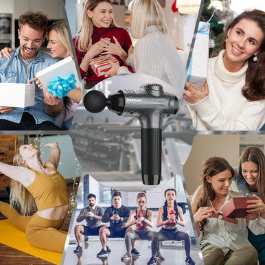 Raemao Massage Gun, Massage Gun Deep Tissue, Back Massage Gun For Athletes For Pain Relief Attaching 8 Pcs Replacement Heads, Percussion Massager With 10 Speeds & Led Screen, Carbon