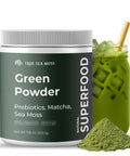 Trueseamoss Super Greens Powder With Matcha For Digestive & Gut Health 25 Superfoods With Probiotics Prebiotics Enzymes & Sea Moss Vegan Superfood Powder For Bloating & Regularity 30 Servings