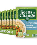 SEEDS OF CHANGE Organic Quinoa, Brown & Red Rice with Flaxseed, Microwaveable Ready to Heat, 8.5 Ounces (Pack of 6)