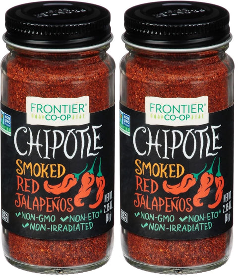 Frontier Co-op Ground Chipotle Pepper, Chipotle Powder Seasoning | 2.15 Ounce (Pack of 1) | Dried, Smoked Peppers, Rich Aroma, Smokey & Earthy For Southwest & Mexican Foods