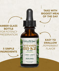 Live Wise Naturals Vitamin D3 With K2 Liquid Drops All Natural Non Gmo 1208Iu D3 And 25Mcg K2 (Mk7) Per Serving Support Your Bones Immune System And Energy Levels With Or Without Peppermint Oil