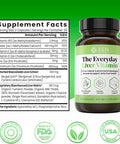 Zen Nutrients The Everyday Liver Vitamin - Liver Cleanse Detox & Repair With Bergacyn Ff, Organic Milk Thistle, Dandelion Root & Artichoke Extract For Liver Health - Fatty Liver Support Supplements