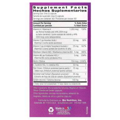 Bio Nutrition Premium Hair, Skin & Nails, 60 Capsules