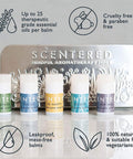 Scentered Aromatherapy Balm Mindful Minis Gift Set - Sleep Well, De Stress, Escape, Be Happy and Focus