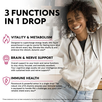 NUTRAHARMONY Organic Vitamin B Complex Drops & Citrus Bergamot Capsules