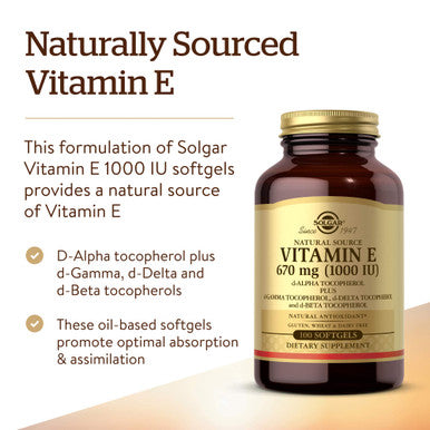 Solgar Vitamin E 670 Mg (1000 Iu) 100 Mixed Softgels