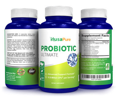 Probiotic for Men Women and Children (Vegetarian & Non-GMO) - 11 Billion CFU