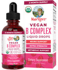 MaryRuth Organics Vitamin B Complex B Vitamins Complex Biotin Vitamin B12 Niacin Folate Metabolic Support Supplement 1 Fl Oz