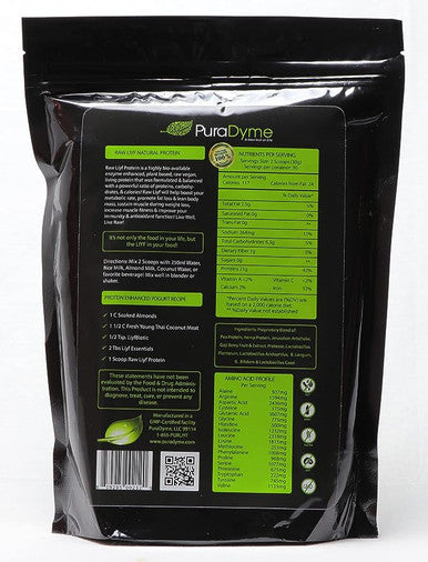 PuraDyme Raw Liyf Protein Natural - 900g
