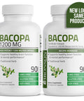 Bronson Bacopa (1200Mg Equivalent From 8:1 Extract) Supports Healthy Brain Function And Mental Performance, Traditional Herb, Non-Gmo, 90 Vegetarian Capsules