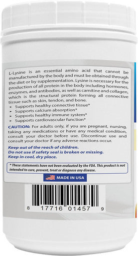 Best Naturals Lysine Powder 1 Pound - 100% Pure (1 LB (Pack of 1))