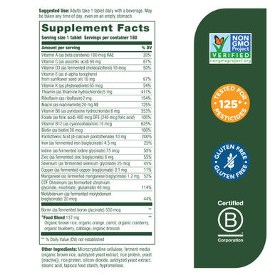 MegaFood One Daily Multivitamin - Multivitamin For Women And Men - With Real Food - Immune Support Supplement -Vitamin C & Vitamin B - Bone Health - Energy Metabolism - Vegetarian Non-Gmo - 180 Tabs