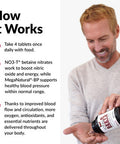 Force Factor Total Beets Pressure Support Supplement with s and Grapeseed Extract to Boost Nitric Oxide, Circulatory and Cardiovascular Vasodilator Heart Health Vitamins, 120 Count