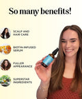 Boost Biotin Hair Serum Plus Rosemary Biotin Shampoo And Conditioner Set - Hair Thickening Serum With Castor And Rosemary Plus Volumizing Biotin Shampoo For Men And Women Bundle