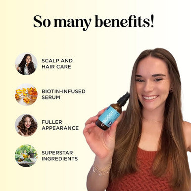 Boost Biotin Hair Serum Plus Rosemary Biotin Shampoo And Conditioner Set - Hair Thickening Serum With Castor And Rosemary Plus Volumizing Biotin Shampoo For Men And Women Bundle