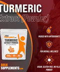 BulkSupplements Turmeric Extract Powder, 95% Curcuminoids - Herbal Supplements - Vegan & - Pure Turmeric with Curcumin Supplement - 1000mg (100 Grams - 3.5 oz)