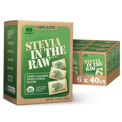In The Raw ORGANIC STEVIA IN THE RAW ZeroCalorie Sweetener Packets 300 Count (1 Pack)