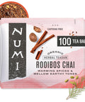 Numi Organic Rooibos Chai Tea, 18 Herbal Tea Bags, Caffeine Free