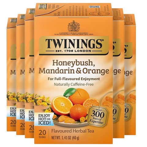 Twinings Lemon & Ginger, Caffeine-Free Herbal Tea Bags, 100 CT Box (1 Pack) | Spicy & Tangy, Ginger, Lemon Peel, Lemongrass, Blackberry Leaves, Soothe Digestion, 100 Foil Lined Individually Wrapped Bags
