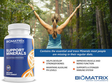 Biomatrix Mineral Supplement For Men And Women, Chelated Minerals Iron-Free, Calcium, Magnesium, Copper, Zinc, Vitamin D, Iodine Veggie Caps, 30-Day Supply