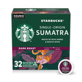 Starbucks K-Cup Coffee Pods, Dark Roast Coffee, Single-Origin Sumatra, 1 box (32 Keurig Pods)