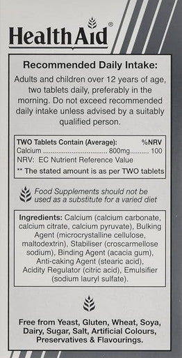 HealthAid Calcium Complete 800mg - 120 Vegan Tablets
