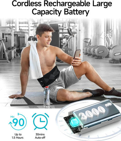 Heating Pad For Back Alljoy Cordless Lower Back Massager With Heat, Birthday Christmas Gifts For Dad Men Women Mom, 3 Heating Levels & 5 Massage Mode, 30Mins Auto-Off, 53Inch
