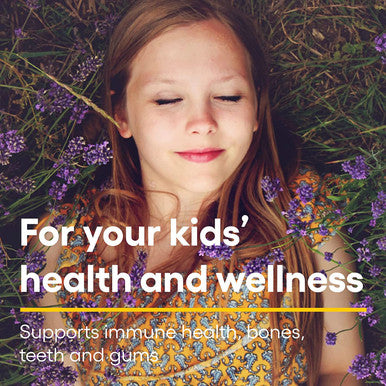 Natural Factors Vitamin C 500 mg Kids Chewable Vegan Peach Passionfruit and Mango 90 Wafers