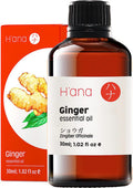 Hana Ginger Essential Oil - Relieves Muscle Aches and Renew Lymphatic Flow - For Therapeutic Massages - 100 Pure Therapeutic Grade For Aromatherapy and Topical Use - 30ml