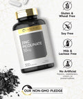 Zinc Picolinate 50Mg | 300 Capsules | Value Size | Non-Gmo And Gluten Free Supplement | By Carlyle