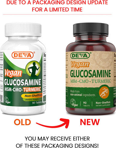 Deva Vegan Glucosamine Msm and CMO - 90 Tablets (Pack of 2)