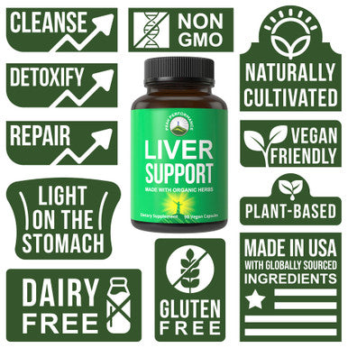 Liver Cleanse Detox & Repair 6 In 1 Herbal Complex With Organic Herbs