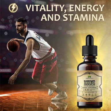 HERBALICIOUS Natural Iodine Extract - Sea Kelp - Drops For Thyroid Function Support, Digestion, Energy Boost - Liquid Dietary Supplement - Vegetarian-Friendly Formula - 4Oz Bottle