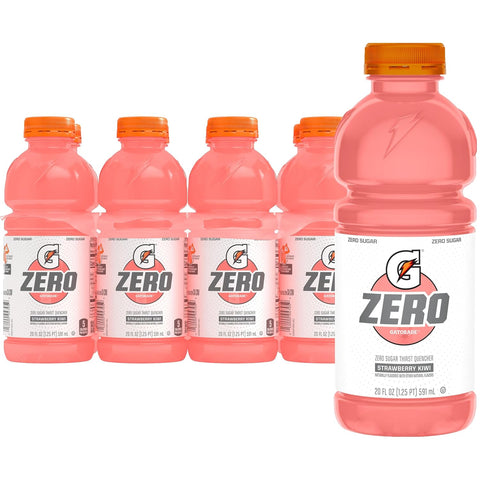 Gatorade Zero Sugar Thirst Quencher Sports Drink Glacier Freeze 20 Ounce Bottles (Pack of 8)