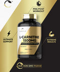 Carlyle L Carnitine 1500Mg | 200 Capsules | Advanced Athlete Formula | Workout Supplement | As L-Carnitine L-Tartrate | Non-Gmo
