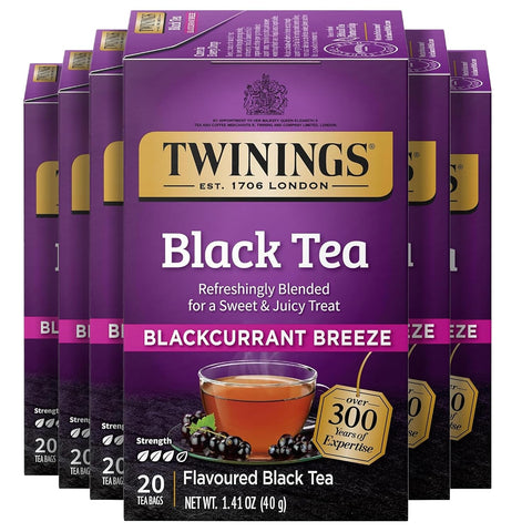 Twinings Lemon & Ginger, Caffeine-Free Herbal Tea Bags, 100 CT Box (1 Pack) | Spicy & Tangy, Ginger, Lemon Peel, Lemongrass, Blackberry Leaves, Soothe Digestion, 100 Foil Lined Individually Wrapped Bags