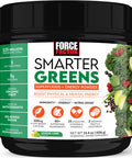 Force Factor Smarter Greens Superfoods + Energy Powder, Greens Powder with Plant-Based , Probiotics, and Digestive Enzymes, Superfood Powder to Boost Energy and Support Immunity, 30 Servings