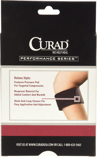 Curad Universal Tennis Elbow Compression Support Strap Deluxe