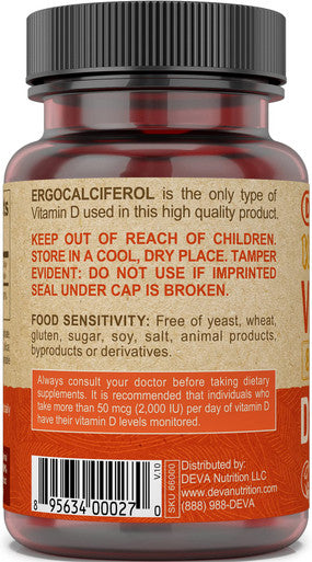 DEVA Vegan Vitamins Vitamin D 800 IU Tabs 90 ct