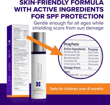 Advanced Scar Treatment With Silishield & Spf 30 50G Made In The Usa, Fast-Drying, Water-Resistant Silicone Scar Gel - Surgeon Recommended For & Old Scars - Suitable For Children Over 6 Months