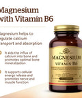 Solgar Magnesium With Vitamin B6 250 Tablets - Promote Healthy Bone Mineralization Support Nerve & Muscle Function Energy Metabolism - Non-Gmo Vegan Gluten Free Dairy Free Kosher - 83 Servings