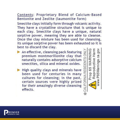 Premier Research Labs Medi-Detox Pack - Supports Facial, Dental & Body Cleansing - Features Montmorillonite Clay With Calcium