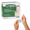 Curad Quick Strip Plastic Sterile Adhesive Bandages with Fast Application 1" x 3" Box of 100