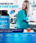 Male Fertility Supplement - Pre Conception For Him Boost Sperm Count, Motility Activator & Strength, Fertility Supplements For Men, Zinc, Folate Acid, Vitamins D,E.. Mens Prenatal Vitamins