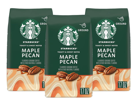 Starbucks Ground Coffee, Flavored Hot or Iced Coffee, Maple Pecan, 17 oz ÃƒÂ¢Ã¢â€šÂ¬Ã¢â‚¬Â¹