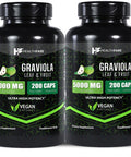 Healthfare Graviola Capsules 5000Mg Leaf & Fruit Extract | 200 Capsules | High Potency | Soursop Capsules | Made In The Usa (200 Count (Pack Of 2)