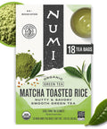 Numi Organic Matcha Toasted Rice Tea, 100 Green Tea Bags, Medium Caffeine