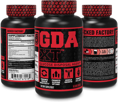 GDA XT Glucose Disposal Agent Nutrient Partitioning Supplement Glucose Support w/ GS4 Chromax Chromium Berberine More Powerful Muscle Builder and Body Recomposition Agent 90 Veggie Capsules