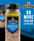 McCormick Grill Mates Seasoning, Montreal Steak, No MSG Added, Gluten Free, No Artificial Flavors, For Transforming Everyday Cuts of Meat and Vegetables into a Grilling Masterpiece, 11.62 oz