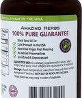 Amazing Herbs Black Seed Oil Pills 1250Mg, 100 Softgel Capsules (Pack Of 2)